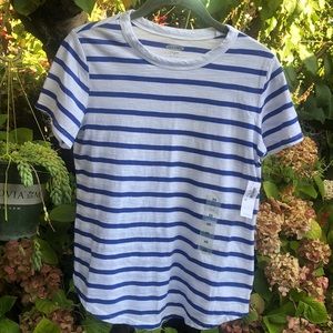 Old Navy! NEW! royal blue striped tee.